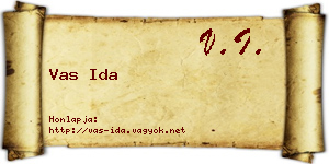 Vas Ida névjegykártya